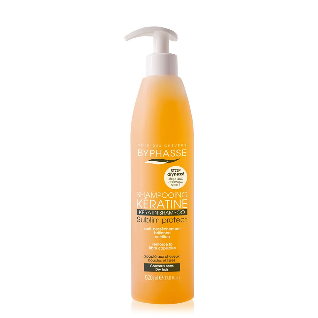 Byphasse Liquid Keratin Shampoo For Dry Hair, 520 Ml - Tradeversee