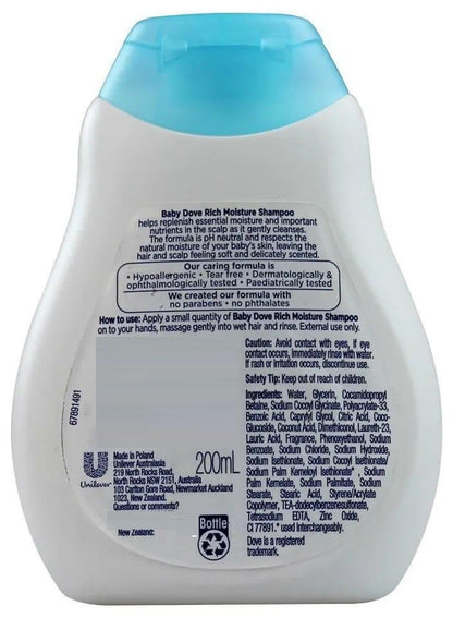 Baby Dove Rich Moisture Baby Shampoo 200 ml