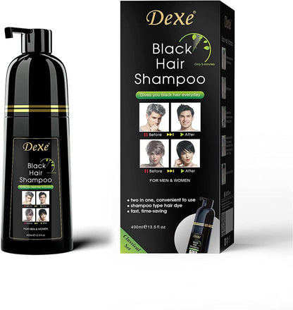 Dexe Black Hair Dye Shampoo, Gray Hair Coverage, 14.1 Fl Oz - Tradeversee